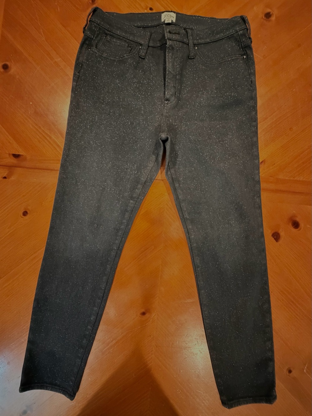 J. Crew Women's Black Speckled Skinny Jeans
